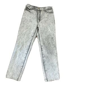Vintage Dusted Denim Trucker Acid Wash Jeans